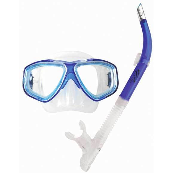 Oceanpro Eclipse Mask Snorkel Set - Blue - Mask / Snorkel Sets