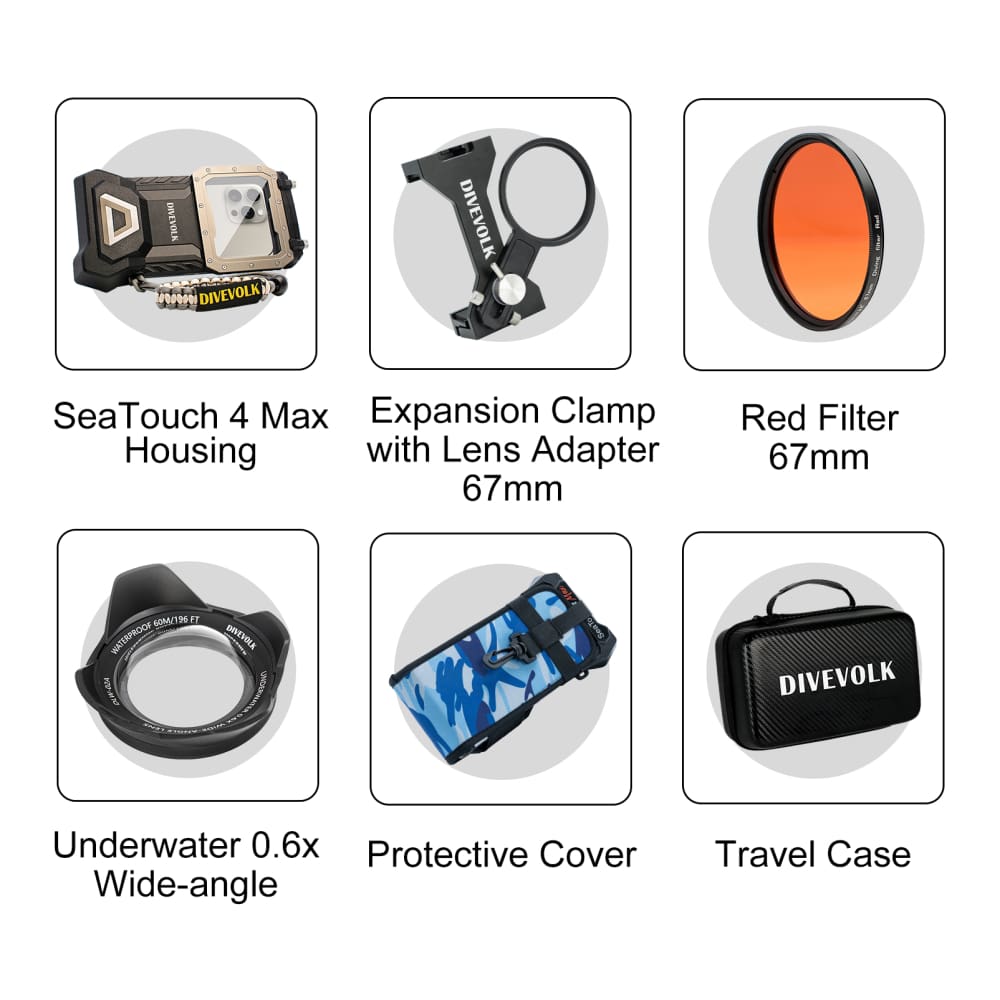 DiveVolk SeaTouch 4 Max Ocean Kit - Camera Housings
