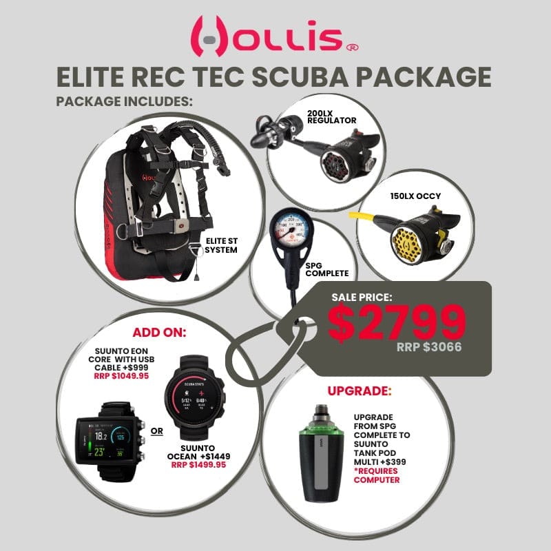Hollis Elite REC TEC Scuba Package - SCUBA Packages