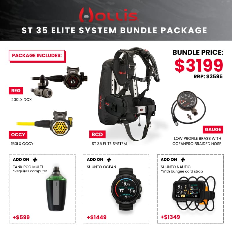 Hollis ST 35 Elite System Scuba Package - SCUBA Packages