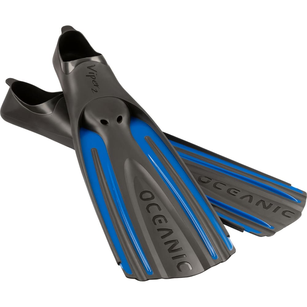 Oceanic Viper 2 Fins - Full Foot - Black / Blue / Large 10.5-11.5 - Fins
