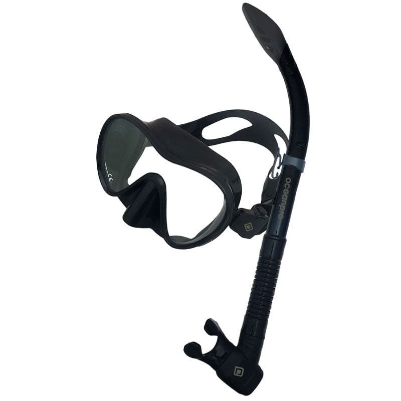 Oceanpro Oberon Mask Snokel Set - Black - Mask / Snorkel Sets