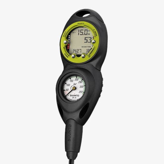 SUUNTO CB - TWO IN LINE 300 / ZOOP NOVO Combo Console with pressure gauge - Lime - Instrumentation