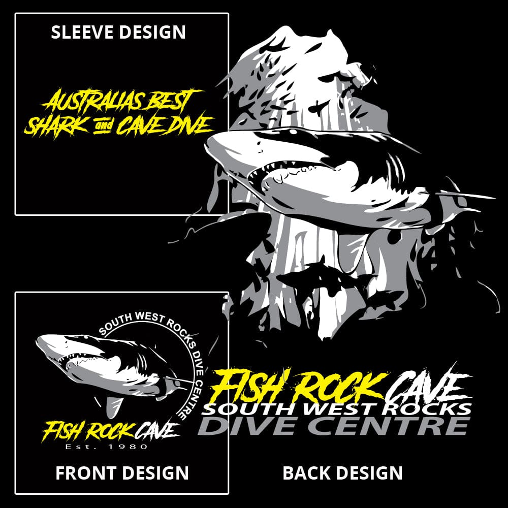 SWRDC Hoodie - Sharks Yellow Print / Black 2X-Small Hoodies Jackets