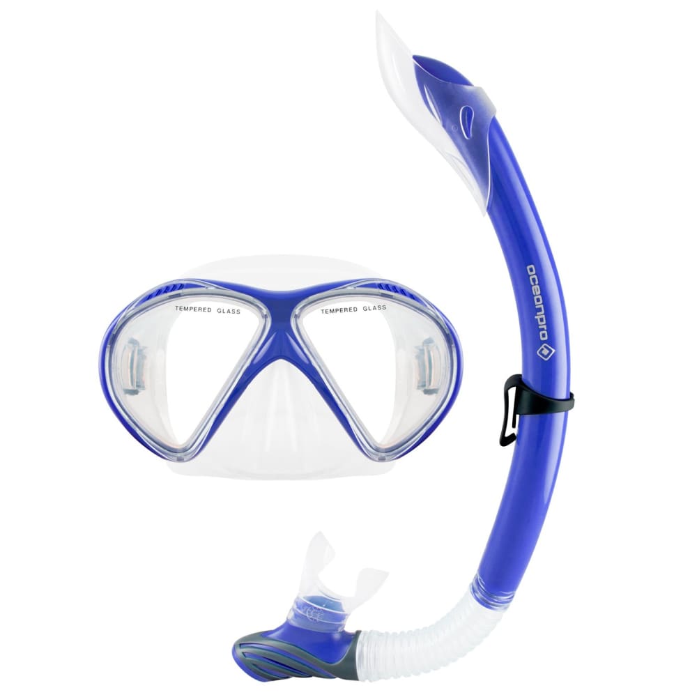 Oceanpro Quest Mask Snorkel Set - Blue - Mask / Snorkel Sets