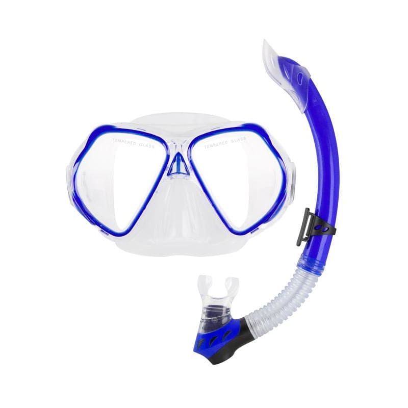 Oceanpro Seahorse Jnr Mask Snorkel Set - Blue - Mask / Snorkel Sets